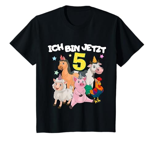 5. Geburtstag Jungen Traktor Ich Bin Jetzt 5 Jahre Bauernhof T-Shirt 5. Geburtstag Jungen Traktor Ich Bin Jetzt 5 Jahre Bauernhof T-Shirt von Kinder Pulli mit Traktor als Geburtstagsgeschenk
