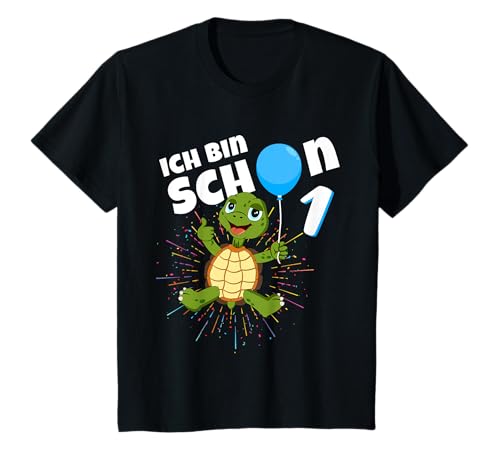Ich bin schon jetzt 1 Jahr Mädchen Junge Geburtstags T-Shirt Ich bin schon jetzt 1 Jahr Mädchen Junge Geburtstags T-Shirt von Kinder Schildkröten Motiv zum ersten Geburtstag