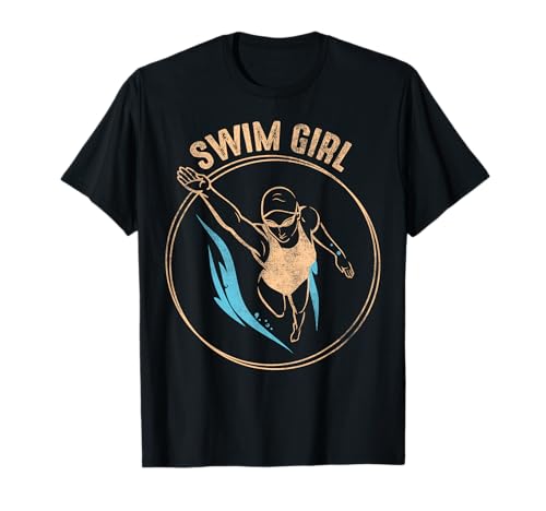 Schwimm Girl Schwimmerin Schwimmen Mädchen T-Shirt von Kinder Schwimmsport
