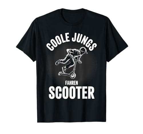 Coole Jungs Fahren Scooter Design T-Shirt Coole Jungs Fahren Scooter Design T-Shirt von Kinder Scooter Jungen Freizeit Fahren