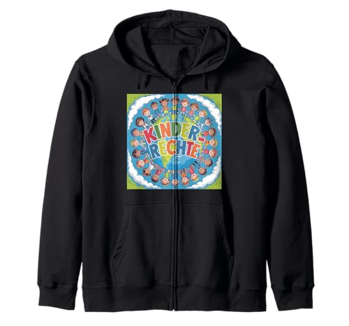 Kinder Outfit Kinderrechte Kapuzenjacke Kinder Outfit Kinderrechte Kapuzenjacke von Kinder T-Shirt über Kinderrechte, Heidarleiki