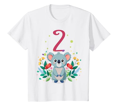 Kinder Geburtstag 2 Mädchen Koala Zoo Zwei 2 Jahre T-Shirt von Kinder Zoo Geburtstage Koala Party Outfit