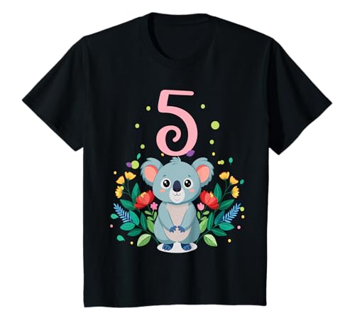 Kinder Geburtstag 5 Mädchen Koala Zoo Fünfter 5 Jahre alt T-Shirt Kinder Geburtstag 5 Mädchen Koala Zoo Fünfter 5 Jahre alt T-Shirt von Kinder Zoo Geburtstage Koala Party Outfit