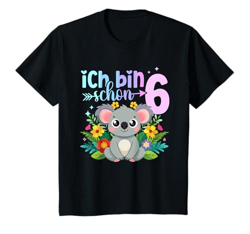 Kinder Geburtstag 6 Mädchen Koala Zoo Party 6 Jahre alt T-Shirt Kinder Geburtstag 6 Mädchen Koala Zoo Party 6 Jahre alt T-Shirt von Kinder Zoo Geburtstage Koala Party Outfit