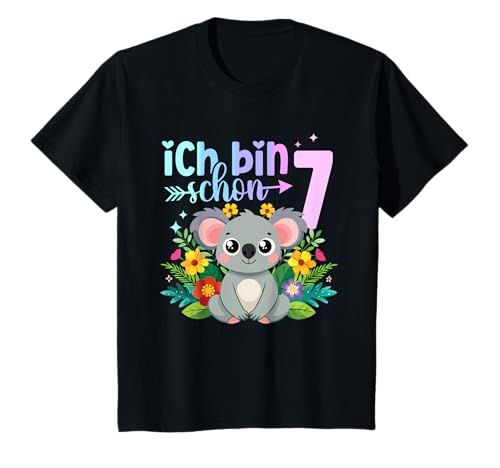 Kinder Geburtstag 7 Mädchen Koala Zoo Party 7 Jahre alt T-Shirt Kinder Geburtstag 7 Mädchen Koala Zoo Party 7 Jahre alt T-Shirt von Kinder Zoo Geburtstage Koala Party Outfit