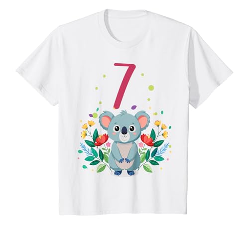 Kinder Geburtstag 7 Mädchen Koala Zoo Party 7 Jahre alt T-Shirt Kinder Geburtstag 7 Mädchen Koala Zoo Party 7 Jahre alt T-Shirt von Kinder Zoo Geburtstage Koala Party Outfit