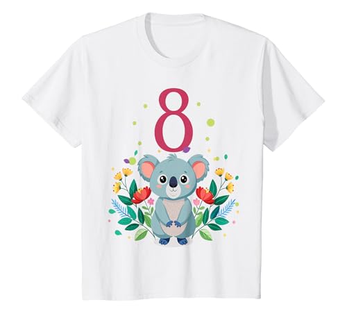 Kinder Geburtstag 8 Mädchen Koala Zoo Achter 8 Jahre T-Shirt Kinder Geburtstag 8 Mädchen Koala Zoo Achter 8 Jahre T-Shirt von Kinder Zoo Geburtstage Koala Party Outfit