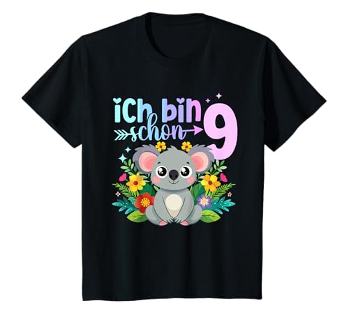 Kinder Geburtstag 9 Mädchen Koala Zoo Neun 9 Jahre T-Shirt Kinder Geburtstag 9 Mädchen Koala Zoo Neun 9 Jahre T-Shirt von Kinder Zoo Geburtstage Koala Party Outfit