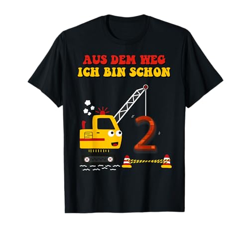 Kinderbagger für 2. Geburtstag Jungen 2 Jahre Baustelle T-Shirt Kinderbagger für 2. Geburtstag Jungen 2 Jahre Baustelle T-Shirt von Kinderbagger Geburtstag Jungen Baustelle