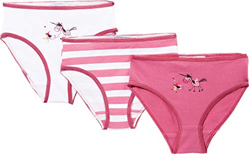 Erwin Müller Mädchen-Slip 3er-Pack pink/weiß Größe 86/92 von Kinderbutt