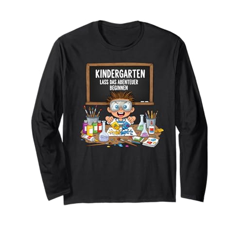 Kindergarten Lass Das Abenteuer Beginnen Jungs Mädchen Langarmshirt Kindergarten Lass Das Abenteuer Beginnen Jungs Mädchen Langarmshirt von Kindergarten Abenteuer für Jungen und Mädchen