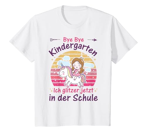 Kinder Kita Kindergarten Abschied Mädchen Schulanfang Einhorn T-Shirt Kinder Kita Kindergarten Abschied Mädchen Schulanfang Einhorn T-Shirt von Kindergarten Abschied T-Shirts für Mädchen