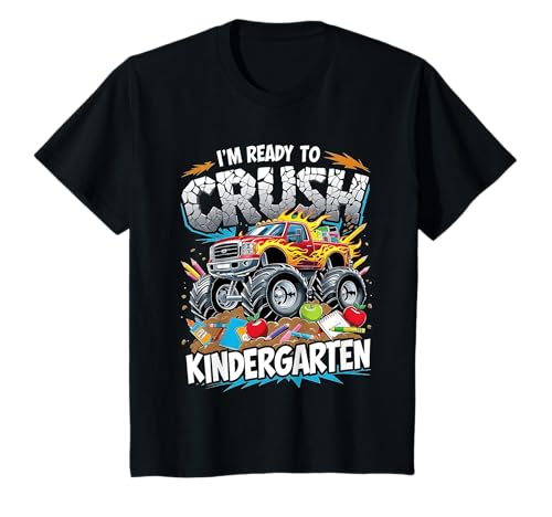 Kinder I'm Ready to Crush Kindergarten Monster Truck Jungen Schule T-Shirt Kinder I'm Ready to Crush Kindergarten Monster Truck Jungen Schule T-Shirt von Kindergarten Back to School Boy Kids Apparel