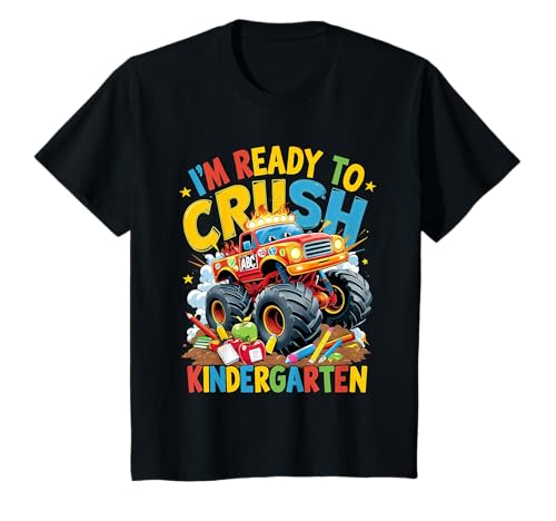 Kinder I'm Ready to Crush Kindergarten Monster Truck Jungen Schule T-Shirt Kinder I'm Ready to Crush Kindergarten Monster Truck Jungen Schule T-Shirt von Kindergarten Back to School Boy Kids Apparel