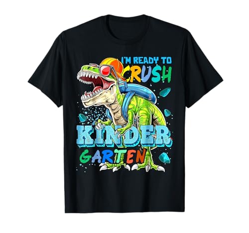 I'm Ready to Crush Kindergarten Schultag Dinosaurier Jungen T-Shirt von Kindergarten Back to School Boy Tees