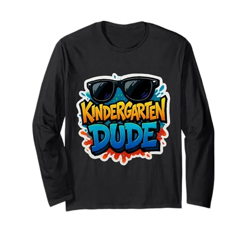 Kindergarten Dude Sonnenbrille Back to School First Day Boys Langarmshirt Kindergarten Dude Sonnenbrille Back to School First Day Boys Langarmshirt von Kindergarten Dude Products
