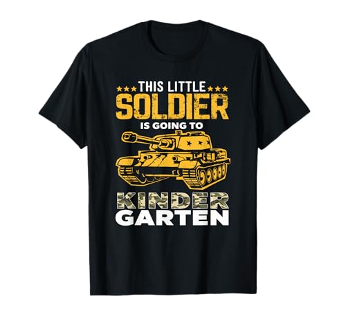 Military Army Camo Tanks Kindergarten Zurück In Die Schule Jungen T-Shirt von Kindergarten First Day Of School Outfits For Boy