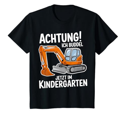 Kinder Kindergarten Kindergartenkind Kita Erster Tag Jungen T-Shirt von Kindergarten Geschenk Jungen Bagger