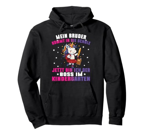 Mein Bruder Kommt In Die Schule Boss Im Kindergarten Mädchen Pullover Hoodie von Kindergarten Kita Geschenk & T-Shirt Kinder