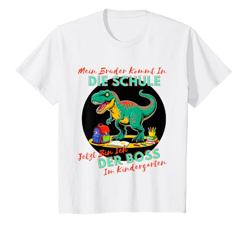 Kinder Mein Bruder kommt in die Schule Boss Kindergarten Kita Dino T-Shirt Kinder Mein Bruder kommt in die Schule Boss Kindergarten Kita Dino T-Shirt von Kindergarten Kita Junge Einschulung Schulanfang
