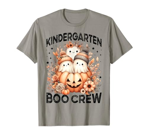 Boo Crew Kindergarten Lehrer Damen Halloween Geist Kürbis T-Shirt Boo Crew Kindergarten Lehrer Damen Halloween Geist Kürbis T-Shirt von Kindergarten Retro Groovy Floral Halloween Costume