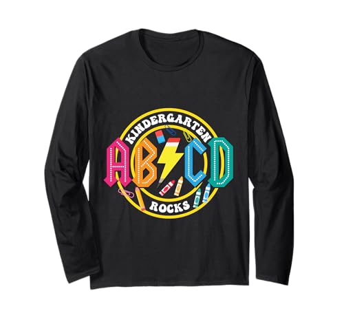 Kindergarten Rocks - ABCD Schulanfang für Lehrer und Kinder Langarmshirt Kindergarten Rocks - ABCD Schulanfang für Lehrer und Kinder Langarmshirt von Kindergarten Rockstar Shirts & Gifts