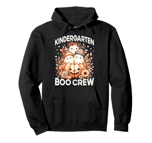 Kindergarten Boo Crew Lehrerin für Damen, für Kinder, Herbst, Halloween, Gespenst Pullover Hoodie von Kindergarten Teacher Kid Floral Ghost Fall Pumpkin