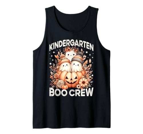 Kindergarten Boo Crew Lehrerin für Damen, für Kinder, Herbst, Halloween, Gespenst Tank Top von Kindergarten Teacher Kid Floral Ghost Fall Pumpkin