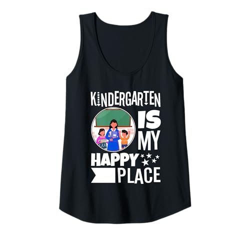 Damen Kindergarten ist Mein glücklicher Ort Tank Top Damen Kindergarten ist Mein glücklicher Ort Tank Top von Kindergarten Teacher PreK educator daycare