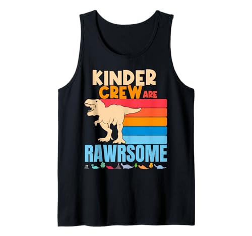 Kinder Crew Kindergarten Lehrer Kids Are Awesome Dinosaurier Tank Top Kinder Crew Kindergarten Lehrer Kids Are Awesome Dinosaurier Tank Top von Kindergarten Teachers Dinosaur Apparel