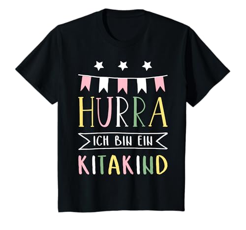 Kinder Hurra Ich bin ein Kitakind I Geschenk Kita 2025 T-Shirt von Kindergarten Vorschule Designs