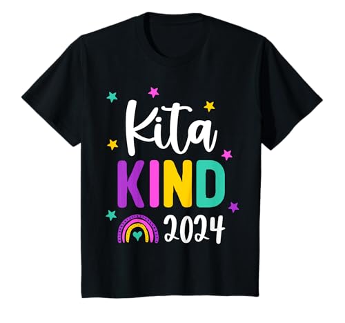 Kinder Kitakind 2024 Regenbogen Sterne Kita Kindergarten Kindi T-Shirt von Kindergarten Vorschule Designs