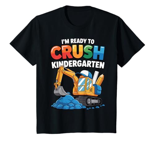 Kinder I'm Ready to Crush Kindergarten T-Shirt Kinder I'm Ready to Crush Kindergarten T-Shirt von Kindergarten Vorschule Junge Bagger