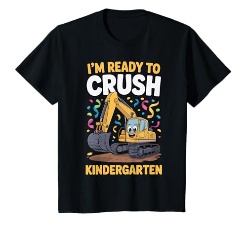 Kinder I'm Ready to Crush Kindergarten T-Shirt Kinder I'm Ready to Crush Kindergarten T-Shirt von Kindergarten Vorschule Junge Bagger