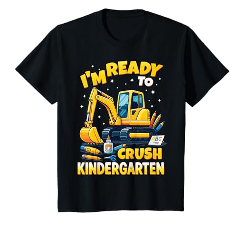 Kinder I'm Ready to Crush Kindergarten T-Shirt Kinder I'm Ready to Crush Kindergarten T-Shirt von Kindergarten Vorschule Junge Bagger