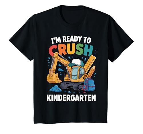 Kinder I'm Ready to Crush Kindergarten T-Shirt Kinder I'm Ready to Crush Kindergarten T-Shirt von Kindergarten Vorschule Junge Bagger