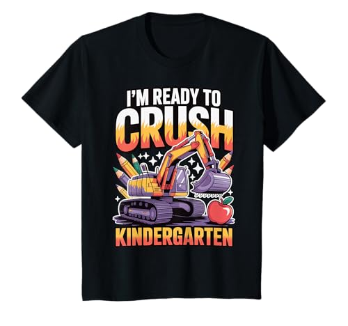 Kinder I'm Ready to Crush Kindergarten T-Shirt Kinder I'm Ready to Crush Kindergarten T-Shirt von Kindergarten Vorschule Junge Bagger