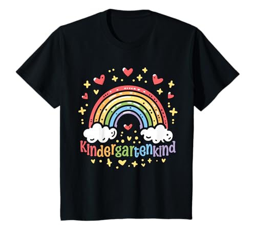 Kindergartenkind 2025 Süßes Regenbogen Kindergarten Mädchen T-Shirt von Kindergartenkind Kitastart Mädchen Kita Erster Tag