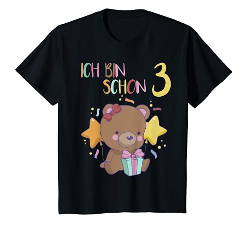 Kinder 3. Geburtstag Mädchen 3 Jahre Bär Niedliches Geburtstags T-Shirt Kinder 3. Geburtstag Mädchen 3 Jahre Bär Niedliches Geburtstags T-Shirt von Kindergeburtstag Bär Mädchen Geburtstag Geschenk