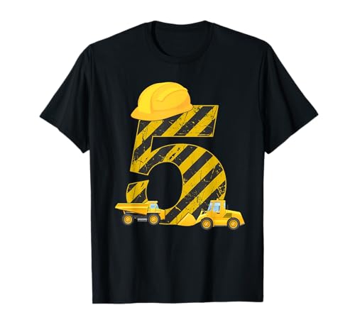 Bagger 5. Geburtstag T-Shirt Jungen 5 Jahre Shirt Baustelle T-Shirt Bagger 5. Geburtstag T-Shirt Jungen 5 Jahre Shirt Baustelle T-Shirt von Kindergeburtstag Bauarbeiter Kostüm
