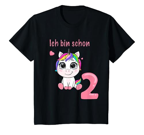 Kinder Kindergeburtstag 2 Jahre Mädchen Einhorn Pink Geschenkidee T-Shirt Kinder Kindergeburtstag 2 Jahre Mädchen Einhorn Pink Geschenkidee T-Shirt von Kindergeburtstag Design für Mädchen
