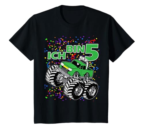 5 Jahre Junge Mädchen Geburtstag Monster Truck T-Shirt 5 Jahre Junge Mädchen Geburtstag Monster Truck T-Shirt von Kindergeburtstag Designs mit Monster Trucks
