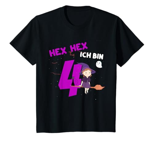 HEX-HEX Ich bin 4 - Mädchen 4. Geburtstag - Schönes Hexen T-Shirt HEX-HEX Ich bin 4 - Mädchen 4. Geburtstag - Schönes Hexen T-Shirt von Kindergeburtstag Designs zum 4 Geburtstag