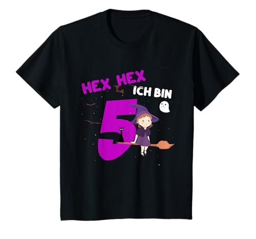 HEX-HEX Ich bin 5 - Mädchen 5. Geburtstag - Schönes Hexen T-Shirt HEX-HEX Ich bin 5 - Mädchen 5. Geburtstag - Schönes Hexen T-Shirt von Kindergeburtstag Designs zum 5 Geburtstag