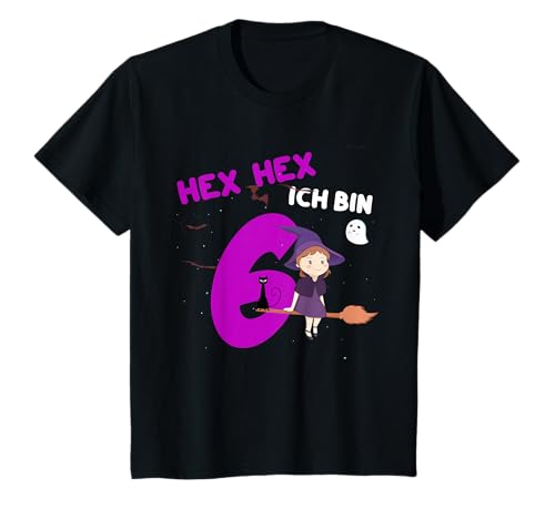 HEX-HEX Ich bin 6 - Mädchen 6. Geburtstag - Schönes Hexen T-Shirt HEX-HEX Ich bin 6 - Mädchen 6. Geburtstag - Schönes Hexen T-Shirt von Kindergeburtstag Designs zum 6 Geburtstag