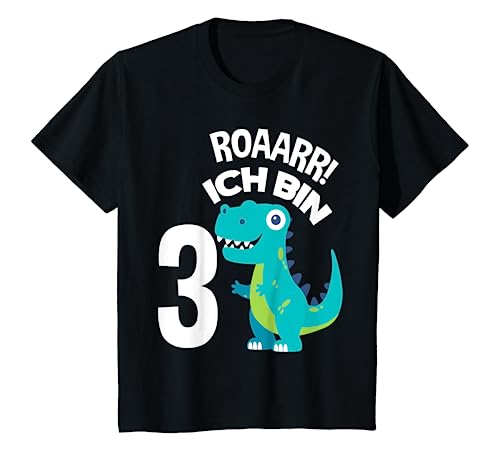 Kinder 3. Geburtstag Kindergeburtstag Dritter Geburtstag Dino T-Shirt Kinder 3. Geburtstag Kindergeburtstag Dritter Geburtstag Dino T-Shirt von Kindergeburtstag Dinosaurier Geburtstagsshirt