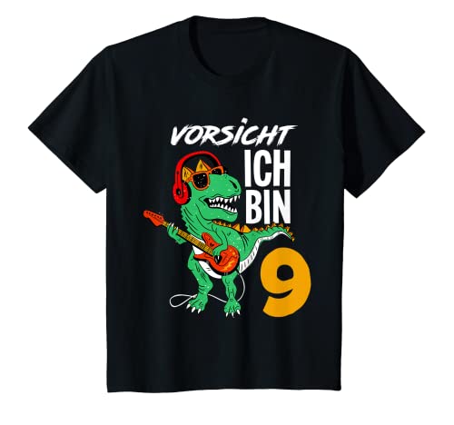Kinder 9. Geburtstag Junge Dinosaurier 9 Jahre Dino Gitarre T-Shirt Kinder 9. Geburtstag Junge Dinosaurier 9 Jahre Dino Gitarre T-Shirt von Kindergeburtstag Dinosaurier Gitarre Geschenke