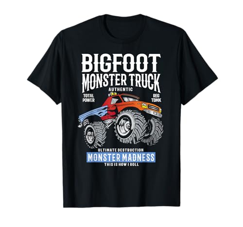 Bigfoot Monster Truck Monster Mutt 4x4 Rennwagen Kinder T-Shirt Bigfoot Monster Truck Monster Mutt 4x4 Rennwagen Kinder T-Shirt von Kindergeburtstag Fahrzeuge Motorsport Monstertruck