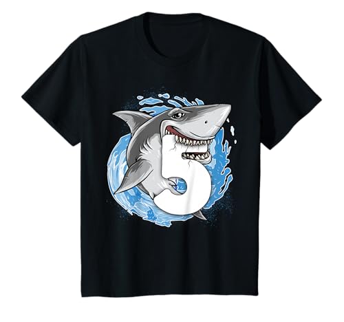 Geburtstagsshirt 5 Jahre Junge Kinder Hai Shark Ich bin 5 T-Shirt von Kindergeburtstag Fun Shirts für Jungen & Mädchen