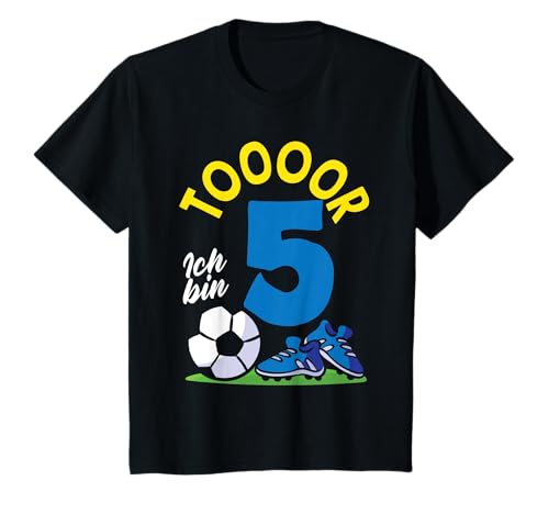 Kinder Tor Ich bin 5 Geburtstag Fußball Kinder Kindergeburtstag T-Shirt Kinder Tor Ich bin 5 Geburtstag Fußball Kinder Kindergeburtstag T-Shirt von Kindergeburtstag Fußball Partyshirt Jungen Mädchen